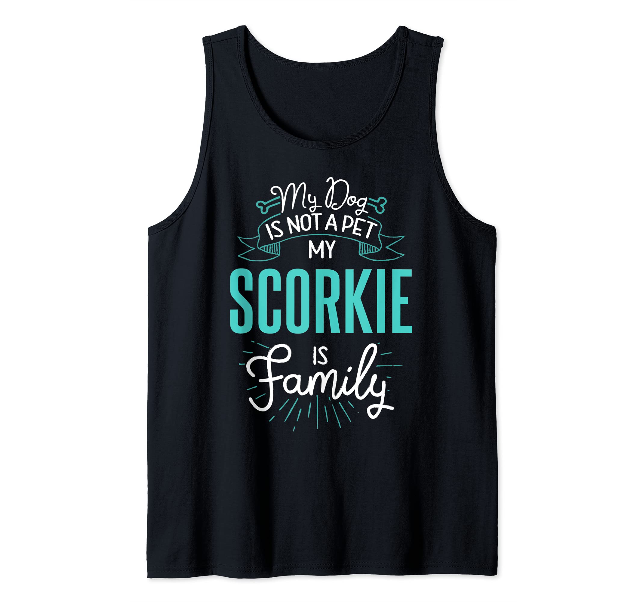 Cute Scorkie Design Family Dog Giftn Tank Top