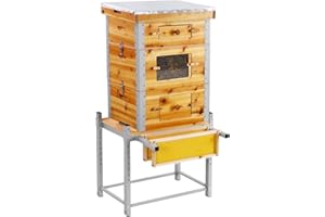 SUUMERPETY Bee Hive Boxes Starter Kit,3 Layer Metal Frame Bee House with 10 Medium and 20 Deep Frames & Foundations,Langstroth Honey Bee Hive with Metal Stand