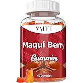 Maqui Berry Gummies 500mg – Antioxidant-Rich Vegan Supplement, Plant-Based Superfood Chewables for Daily Balance, 60 Easy to Take Servings, Non-GMO, Gluten & Soy Free, for Men & Women