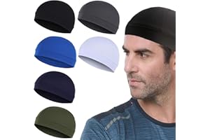 LINKPEACE 2 Pack Cooling Skull Cap Helmet Liner Sweat Wicking Cycling Running Hat for Men Women