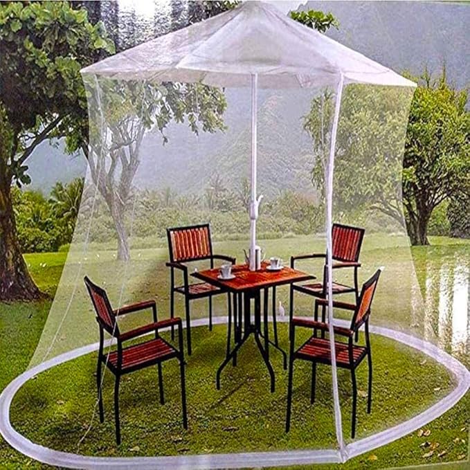 Umbrella Cover Mosquito Netting Screen, Outdoor Garden Parasol Mosquito