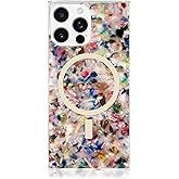 Flaunt Official Square Protective Case - Compatible with iPhone 16 Pro Max - Compatible with MagSafe & Wireless Charging - Drop-Tested & Shockproof - (Rainbow Confetti Tortoise Shell)