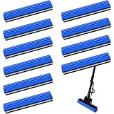 Willinglong 10 Pcs Roller Mop Refill Bulk Absorbent PVA Sponge Mop Head Replacement for Home Bathroom Business Garage Kitchen Cleaning (Blue)