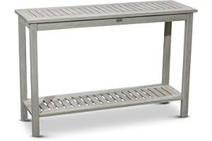 DTY Outdoor Living Longs Peak Eucalyptus Console Table, Driftwood Gray
