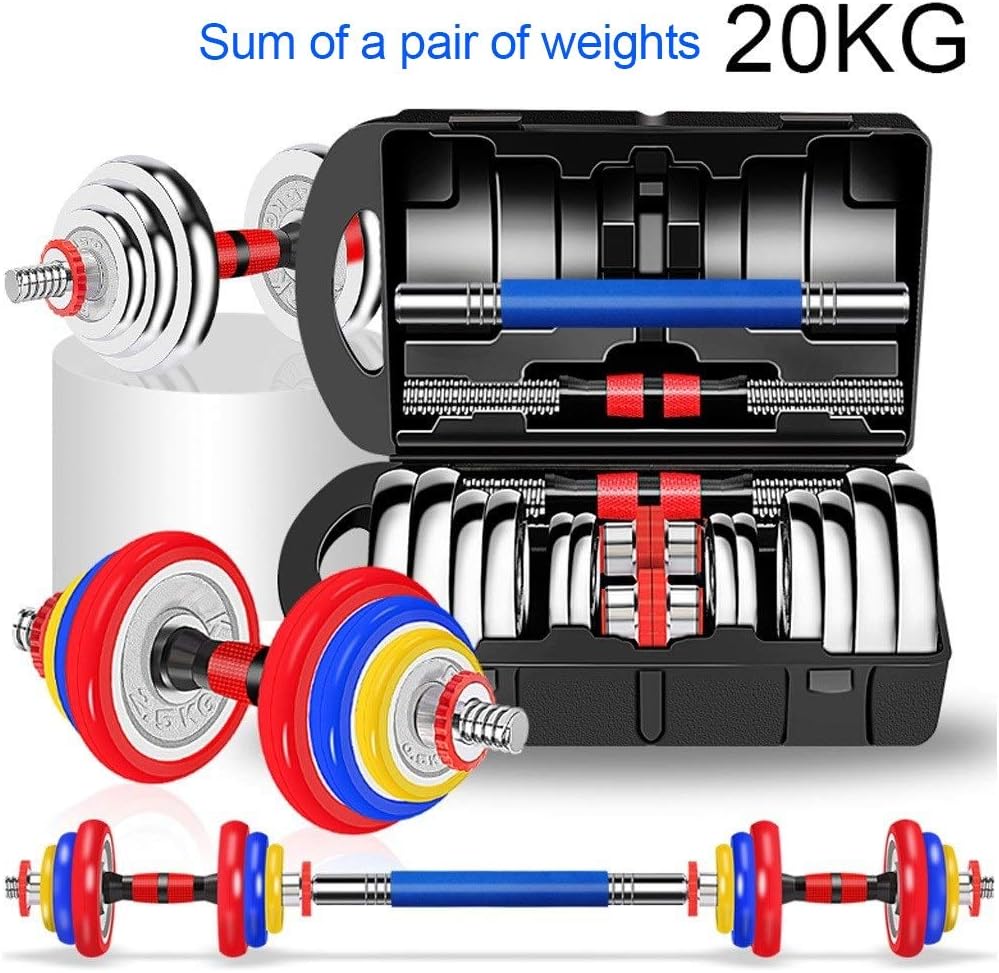 Dumbbells Set A Pair Large Dumb Bells Barbell Rubber Handles Strength Weight Iron 15KG 20Kg 30GK Adjustable Body Building，Gym Work Out Training