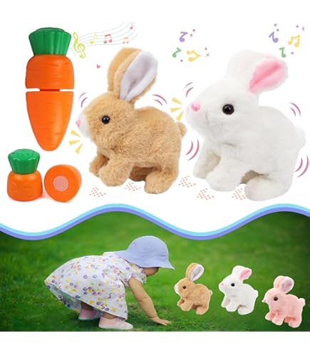 Amazon.com: Vizela Bunby Realistic Rabbit Toy,Easter Realistic