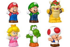 Fisher-Price Little People Toddler Toy My Mario 6-Piece Character Figure Set for Preschool Pretend Play Kids Ages 18+ Months