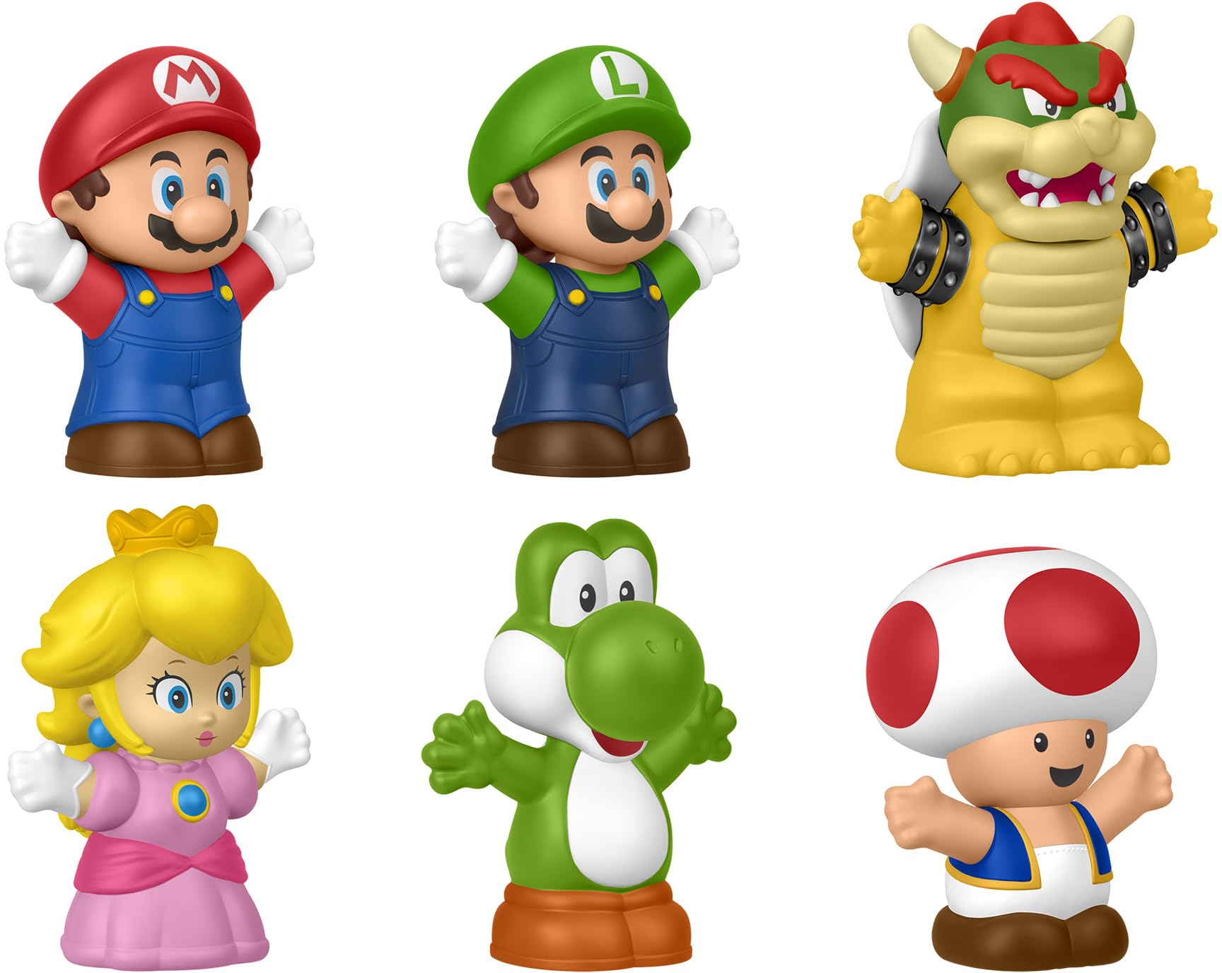 Fisher-Price Little People Toddler Toy My Mario 6-Piece Character Figure Set for Preschool Pretend Play Kids Ages 18+ Months