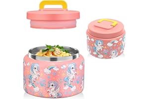 JXXM 8 Oz Thermo Food Jar for Hot & Cold Food for Kids, Insulated Lunch Containers Hot Food Jar,Leak-Proof Vacuum Stainless S