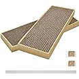 HappyFreeSX Splicing Cat Scratch Pad: Cat Scratchers for Indoor Cats and Kitten, 2 Pack Cat Scratching Pad, Cat Scratcher Cardboard, Scratching Pad, Premium Scratch from Cats, Double-Sided Design