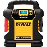 DEWALT DXAEJ14-Type2 Digital Portable Power Station Jump Starter - 1600 Peak Amps with 120 PSI Compressor, AC Charging Cube, 15W USB-A and 25W USB-C Power for Electronic Devices