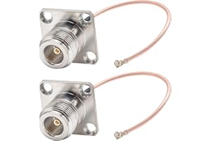 onelinkmore N Type Female Coaxial Cables UFL to N Female RG178 N Type 4 Hole Flange Panel Coax Cable for T Mobile Router Mimo