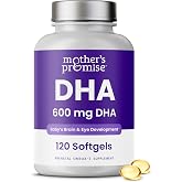 Mother's Promise Prenatal DHA 600mg Omega-3 for Pregnancy, 120 Softgels