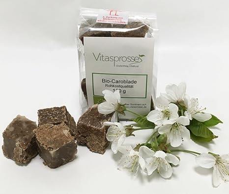 Bio - Caroblade, Rohkostqualität 100g, glutenfrei, ohne Zuckerzusatz