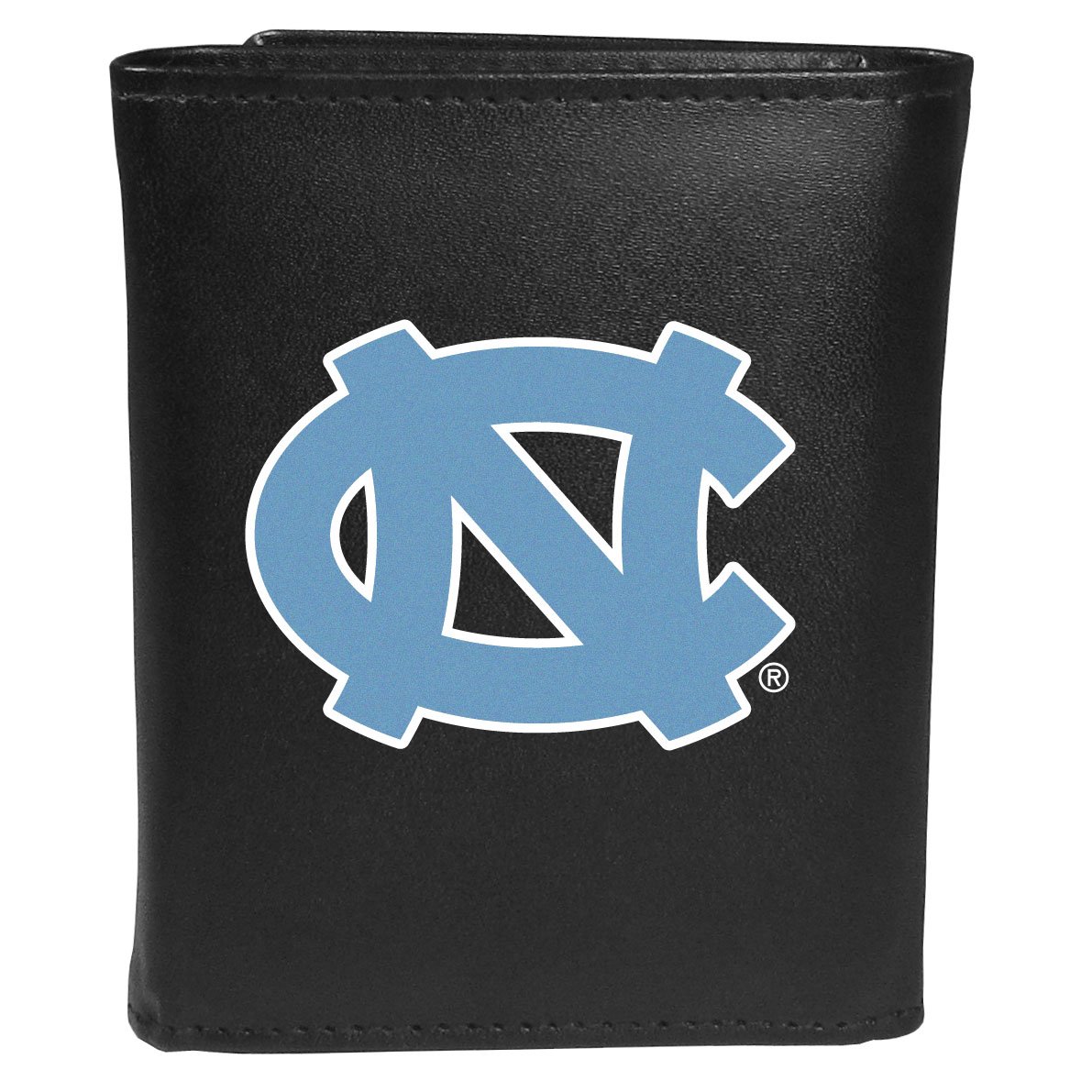 Siskiyou Sports NCAA North Carolina Tar Heels Tri-fold Wallet Large Logo, Black
