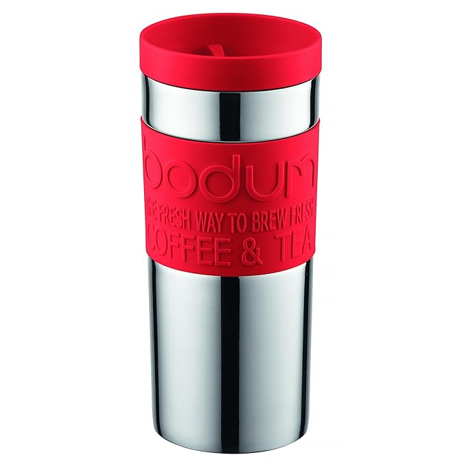Thermobecher 11093–01 Travel Becher Vakuum Tasse, klein, 0,35 l, 12 Unzen, S/S rot