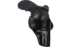 ANDIÇEN Leather Paddle Holster for Taurus 856 Defender 3 inch Barrel, Right or Left Handed, Thumb Break, Brown or Black