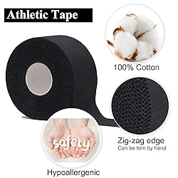 ADMITRY Athletic Tape,5 Pack Black Sports