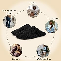QFH Slippers for Men Women House Slippers Slip On