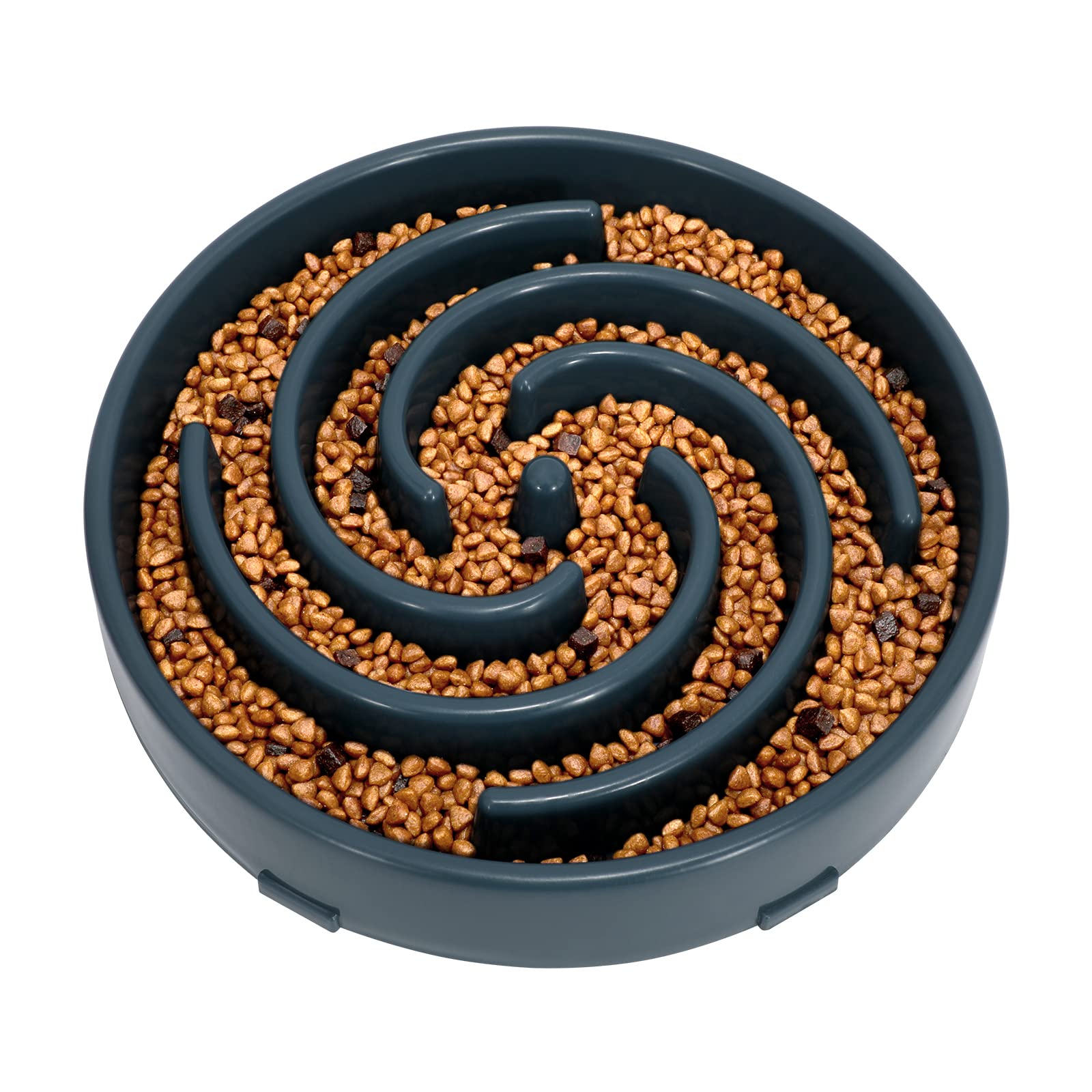 LEACOOLKEY Large Slow Feeder Dog Bowl,Maze Interactive Slow Eating Bowl,Anti Gulping Healthy Eating,Stop Bloat Slow Down Feeding Dishes for Medium/Big Dogs(Dark blue)