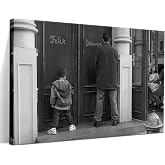 Funny Bathroom Wall Decor Black and White Wall Art - Classic Movie Posters Canvas Print, Vintage Funny Wall Art for Office Lounge Area Restroom Bathroom Decor 12x16 inch