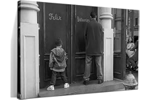 ZNHART Funny Bathroom Wall Decor Black and White Canvas Print, Classic Movie Posters Wall Art for Office Lounge Area Restroom