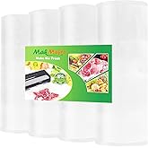 MakMeFre 4Pack (Total 80Feet) 8x20 Vacuum Sealer Bags Rolls with BPA Free,Heavy Duty Vacuum Sealer Storage Bags Rolls,Cut to Size Roll,Great for Sous Vide