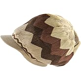 RW 100% Cotton Rasta Dreadlock Light Weight Beanie Visor (Khaki/Brown)