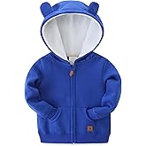 Hikido Baby Girls Boys Warm Adorable Hooded Zip Coat for Fall Spring Outerwear 3-24M Kids Jacket