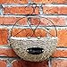 Mecai Handmade Woven Wicker Metal Hanging Basket for Home Garden Christmas Wedding Wall Basket Decor