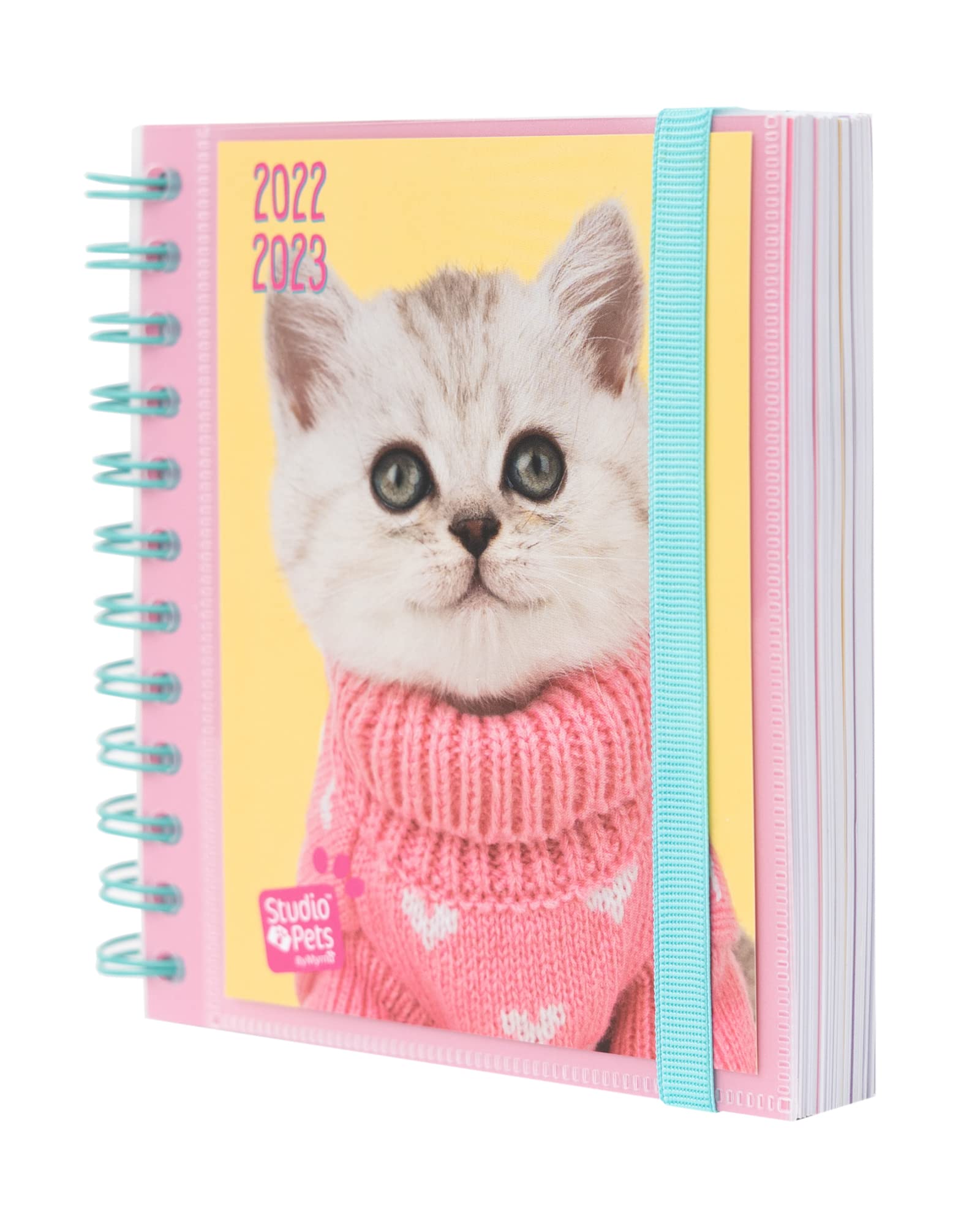 Grupo Erik: Official Studio Pets Cats Diary 2022-2023 | Back To School 11 Months Academic Diary Day To Page | August 2022 - June 2023 |Mid Year Diary 2022-2023 With Stickers | Cat Stationery