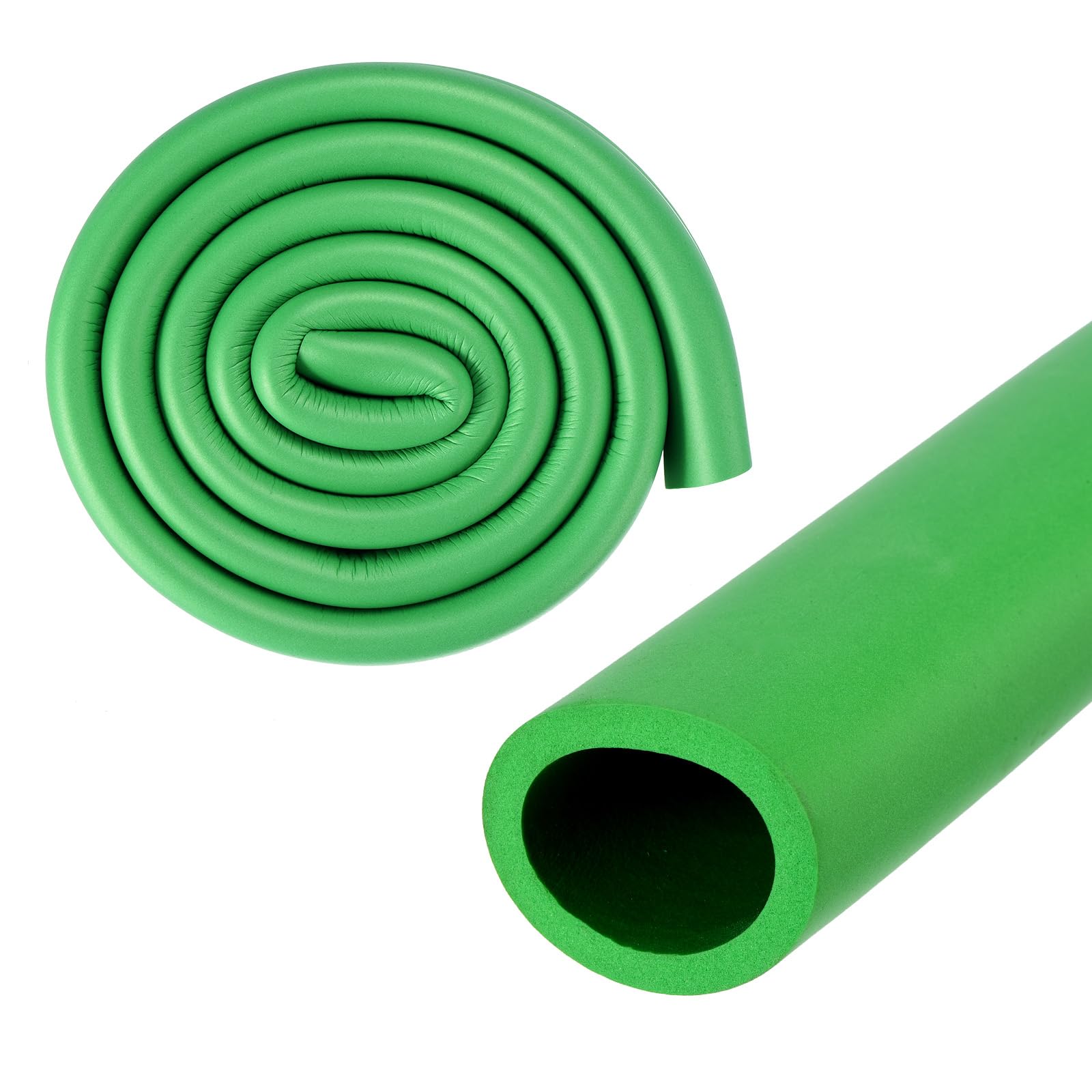 M METERXITY Pipe Insulation Tube, 28mm 1-1/8" ID 38mm OD 3.3Ft 1m Length, Soft Flexible Foam Tubing for Handle Grip Support/Guitar Stand/Roof Racks [Green]