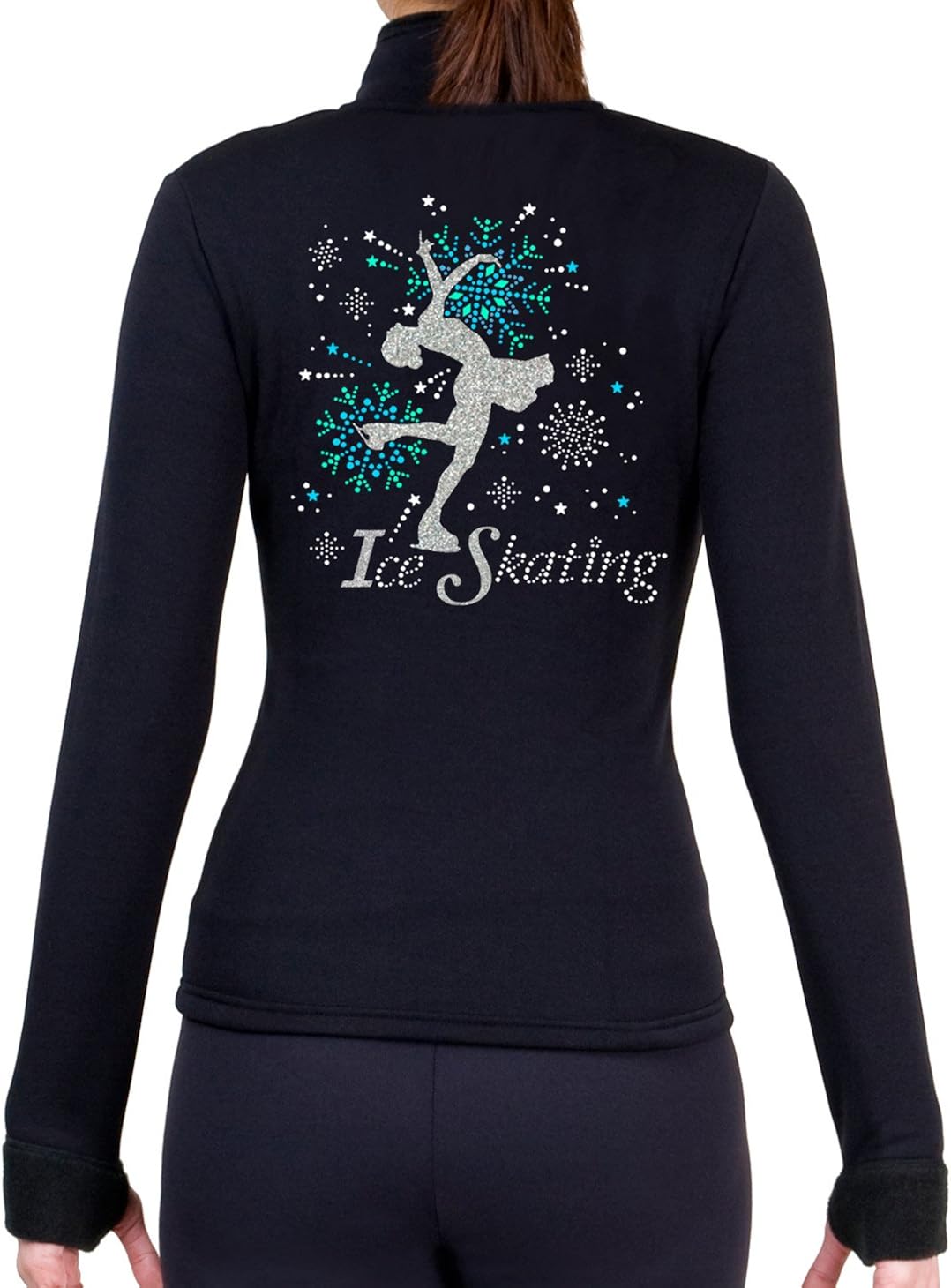 ny2 Sportswear Figure Skating Polartec Polar Fleece Jacket with Rhinestones JS100: Clothing