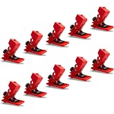 TRADESAFE Circuit Breaker Lockout, 10 Pack Single Pole Breaker Lock, Medium | Secures 5/8 x 1/2 in Toggles, 120/277 Volt, Impact Resistant Polypropylene &amp; Nylon, Stainless Steel Screw &amp; Clamping Teeth