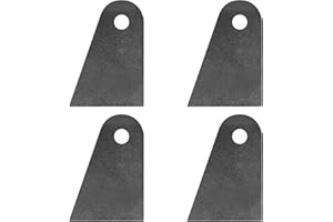Fanmao 4 Pack Offset Weld-On Tabs, 5/8" Hole, 4-7/8" Height, 7/32" Thick, Flat Chassis Mounting Bracket