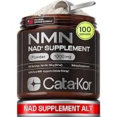 Cata-Kor NMN Supplement Powder 1000 mg - Pure NMN Powder 100 Servings 105g | NAD Supplement Alternative - High Purity NMN Powder 1000 mg per scoop &amp; 100 servings, Third-party tested, Made in the USA