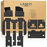 LASFIT Floor Mats & Backrest Mats & Cargo Mat for Kia Carnival Hybrid 7/8 Seats 2026 2025 (Only Fit Hybrid), All Weather TPE Custom Fit Floor Liners Full Set Car Mats Trunk Mat Accessoires, Black