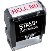StampExpression - Hell NO Self Inking Rubber Stamp - Red Ink (A-80033)