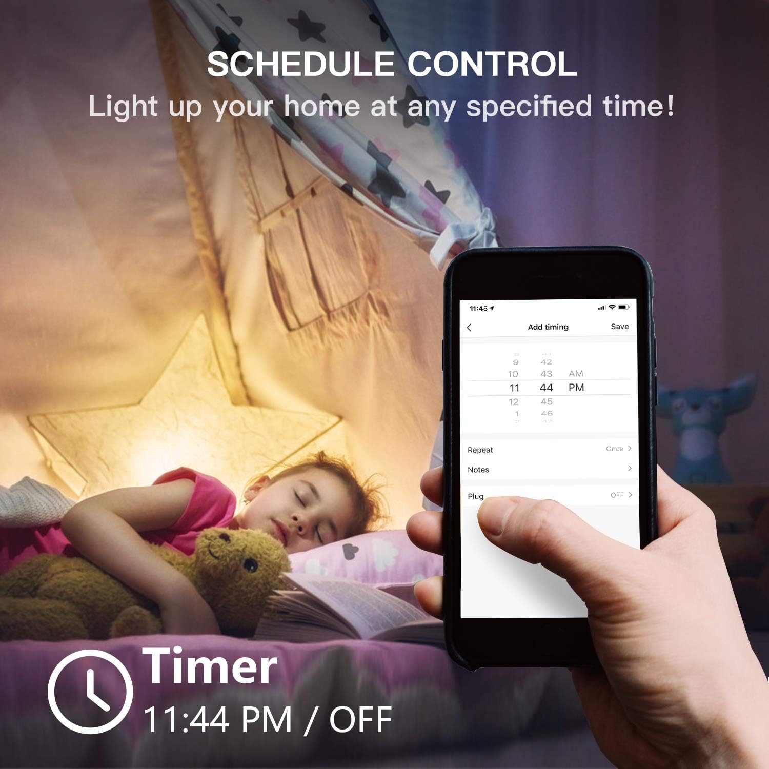 Smart Dimmer Plug Treatlife Outdoor Dimmer Works with Alexa and Google Assistant, WiFi Outlet Remote Control, Smart Home, IP44 Waterproof for Dimmable String Lights, Max Power 400W - - 