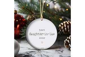 Special Daughter in Law Gift, Daughter-in-Law Ceramic Christmas Ornament Keepsake, Unique Wedding Gifts for Groom, Bridal Sho