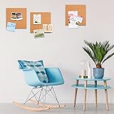 YOUNTHYE 10x 8" Square Self-Adhesive Cork Board Tiles 6mm Thick Bulletin Board view 7