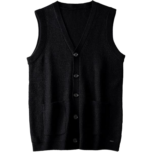 Black Cardigan Heavy Cardigan Sweater Mens Sweater Vest Men
