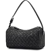 Sumrains Genuine Leather Crossbody Bag for Women: Small Barrel Purse for Ladies - Designer Hobo Bags Shoulder Handbags