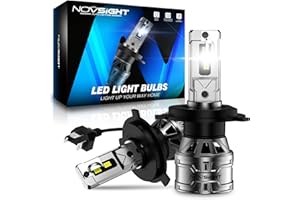 NOVSIGHT H4/HB2/9003 Bulbs Upgraded, 400% Brightness H4 Fog Bulbs, Quick Installation HB2/9003, Pack of 2