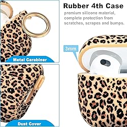 Silicone Leopard AirPods 4 Case 2024, Gawnock Case