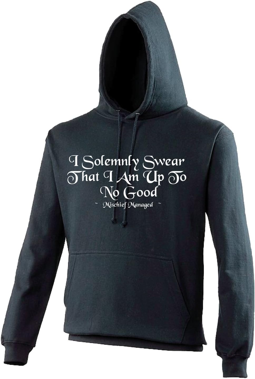 I Solemnly Swear That I Am Up to No Good ~ Mischief Managed ~ Hoodie(Small, Navy)