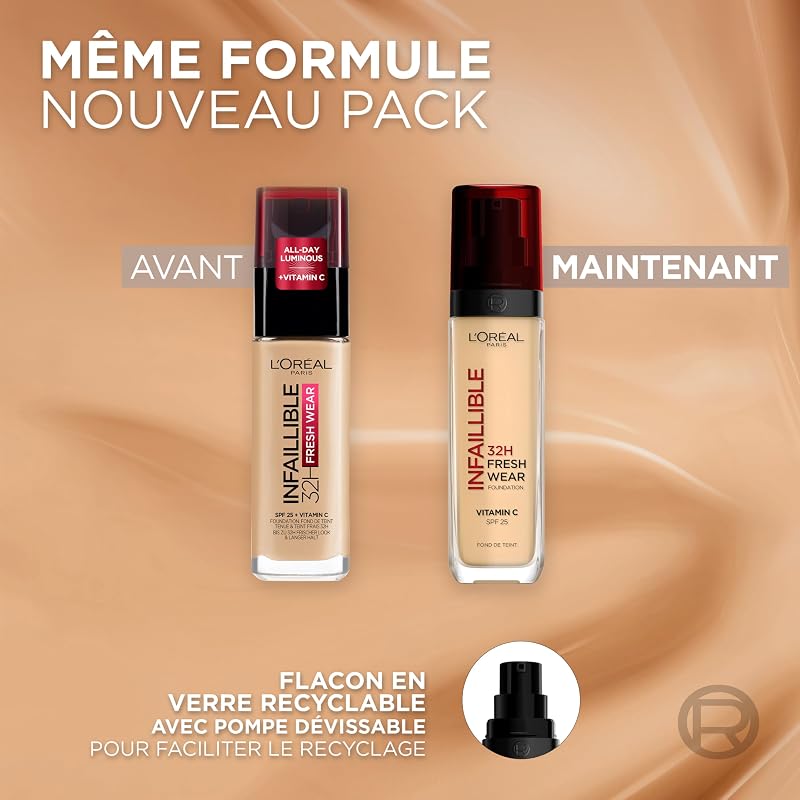 L'Oréal Paris Infaillible 32h Fresh Wear Fond de Teint Fluide 220N Sable