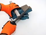 Hilka 8" Flat File Two Component Soft Grip Handle British Standard Blister Pack view 2