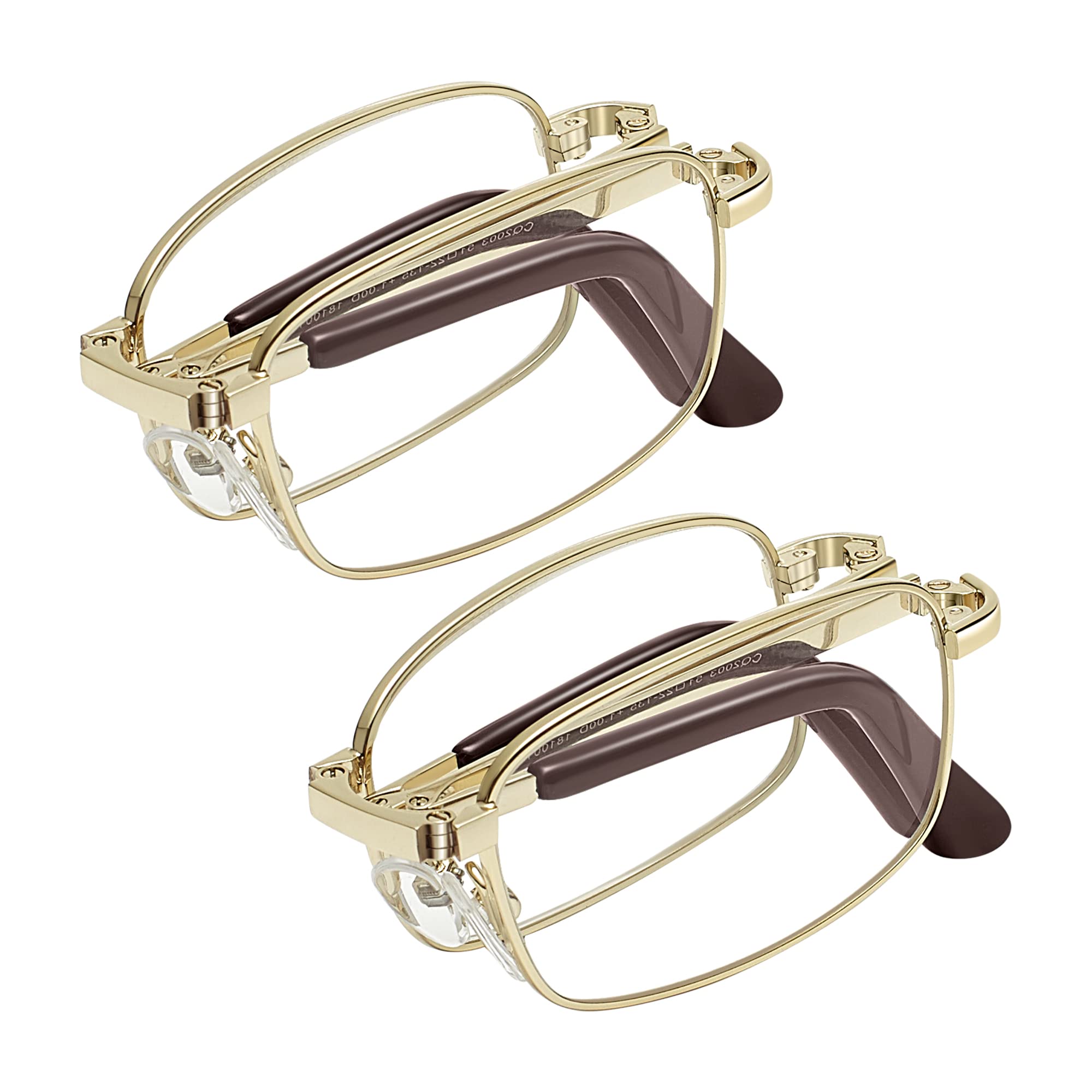 EFE Reading Glasses 3.5 for Men 2-Pack Portable Mini Reading Glasses Rectangle Shape Portable Blue Light Blocking Readers for Men and Women Read Optics