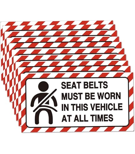 3in X 2in Seat Belts Must Be Worn Stickers - View #8